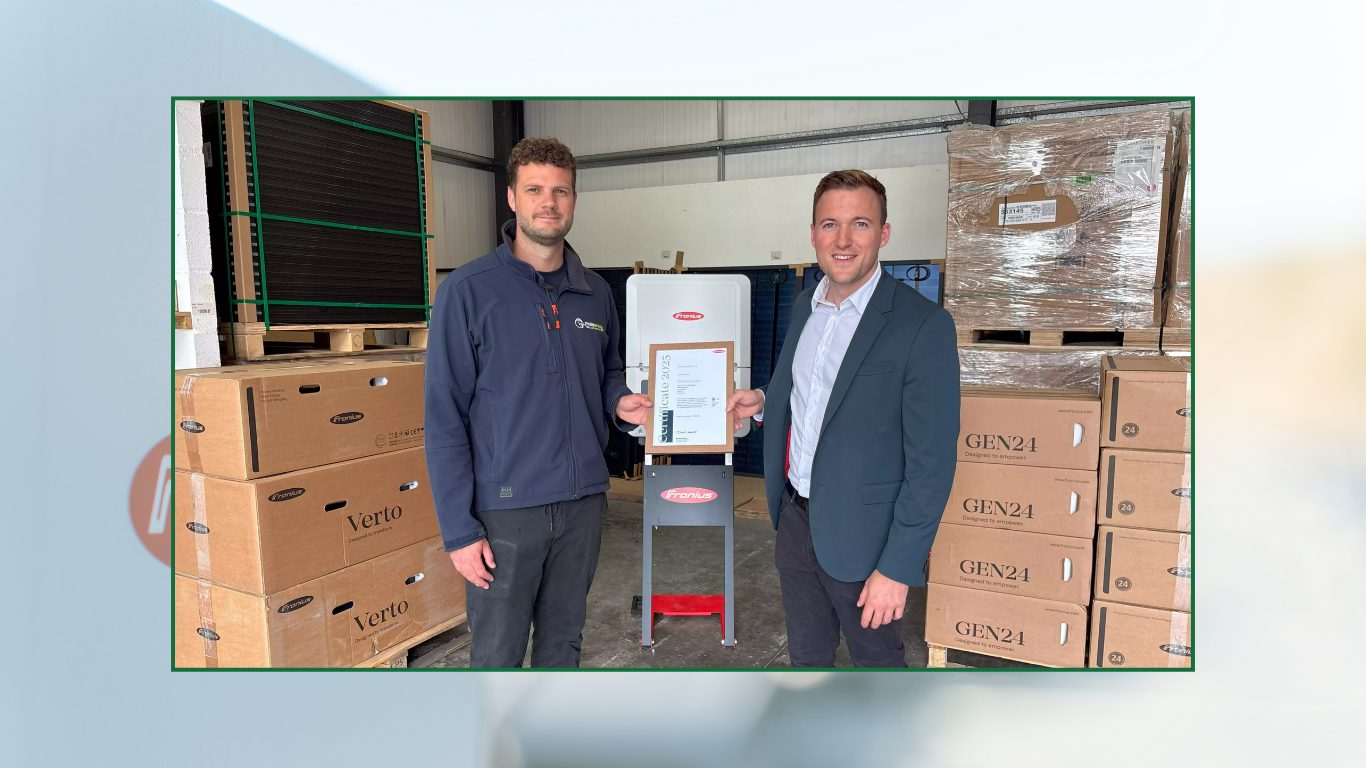 Charlie Findlay, Managing Director of Mole Energy and Daniel Kastner, Managing Director of Fronius UK