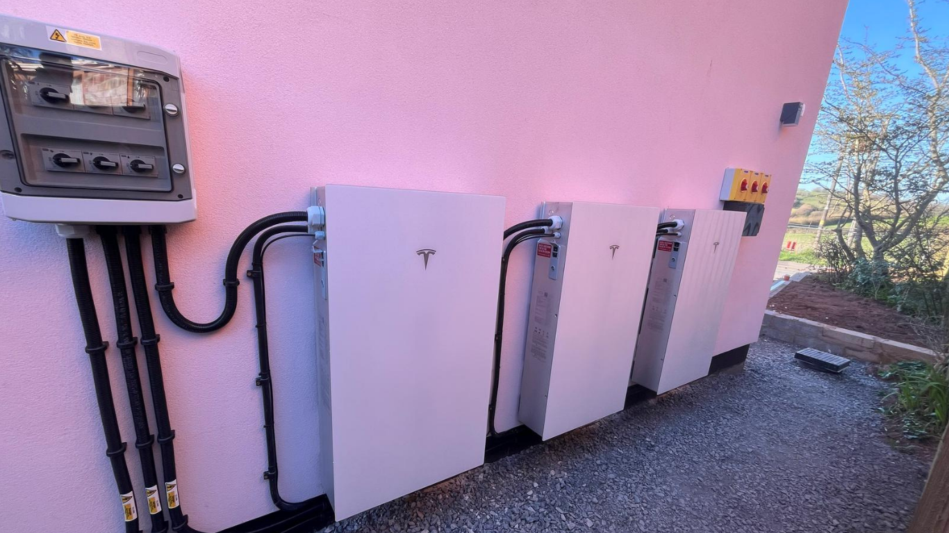 Tesla Powerwalls 3 stacked